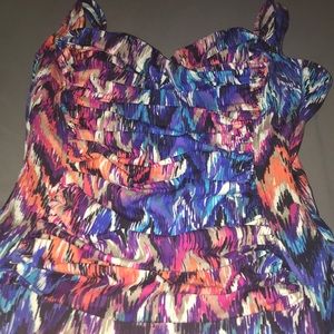 multicolored one piece miracle suit